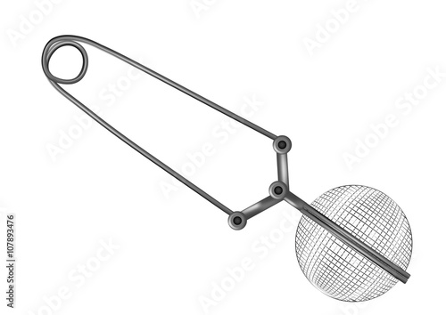 tea strainer on white