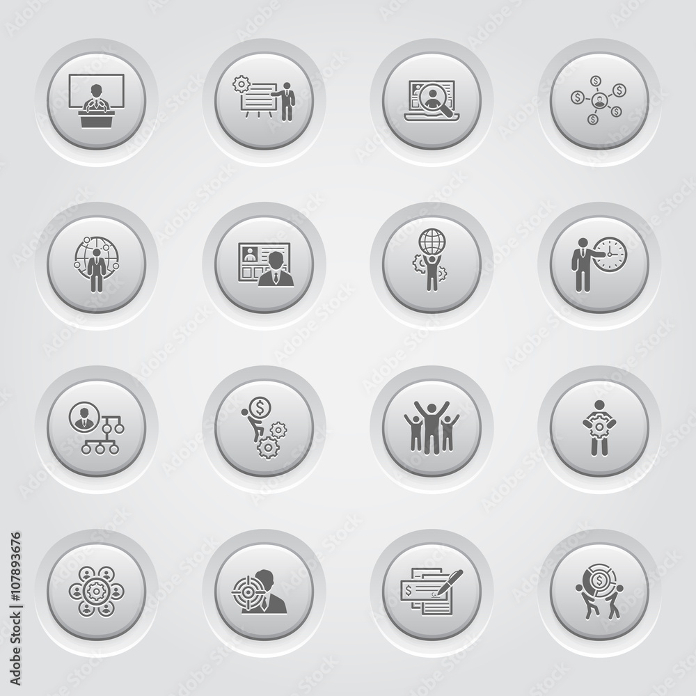 Fototapeta premium Flat Design Business Icons Set
