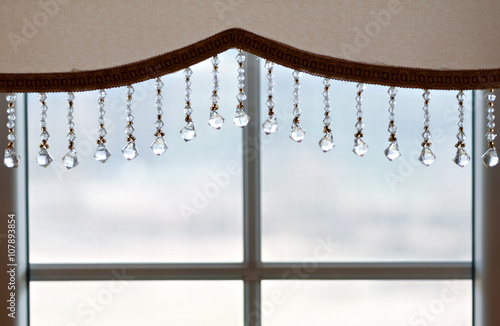 Picture of luxurious curtains at home. photo