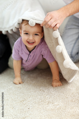 Portrait of cute cheerful b...