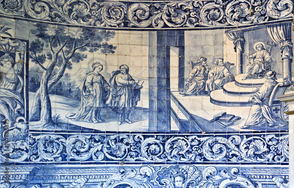 Tiles Panel on the wall of the Chapel of Good Help