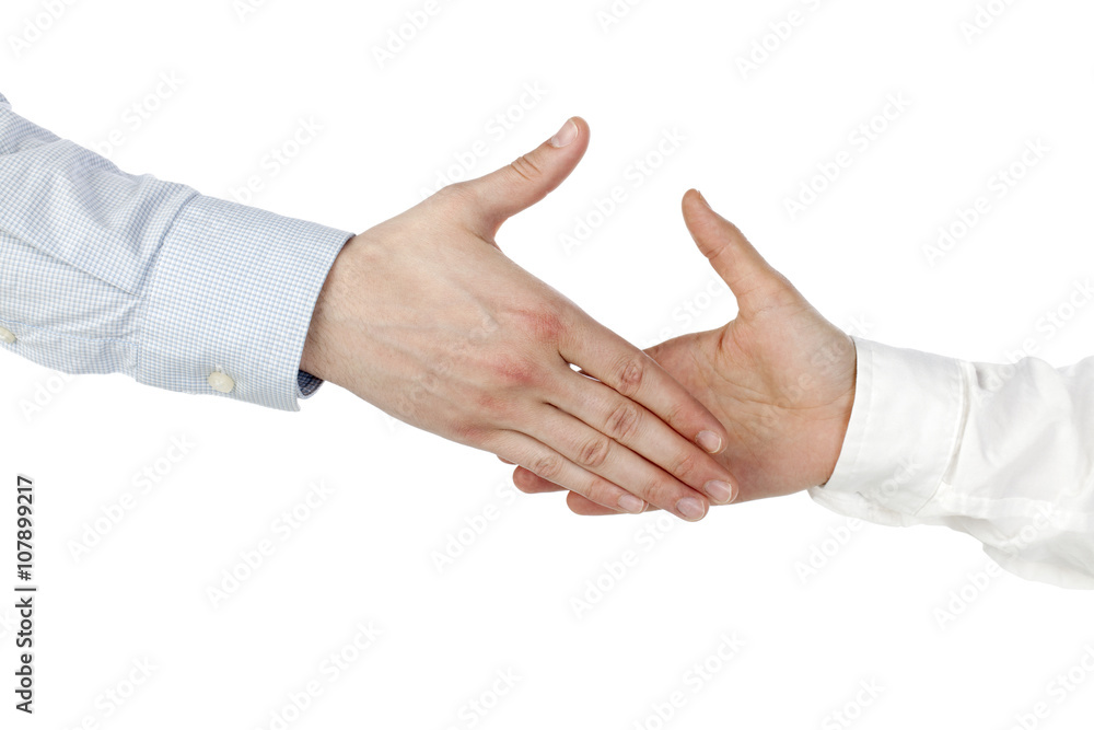 two hands going to do a handshake