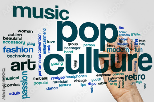 Pop culture word cloud photo