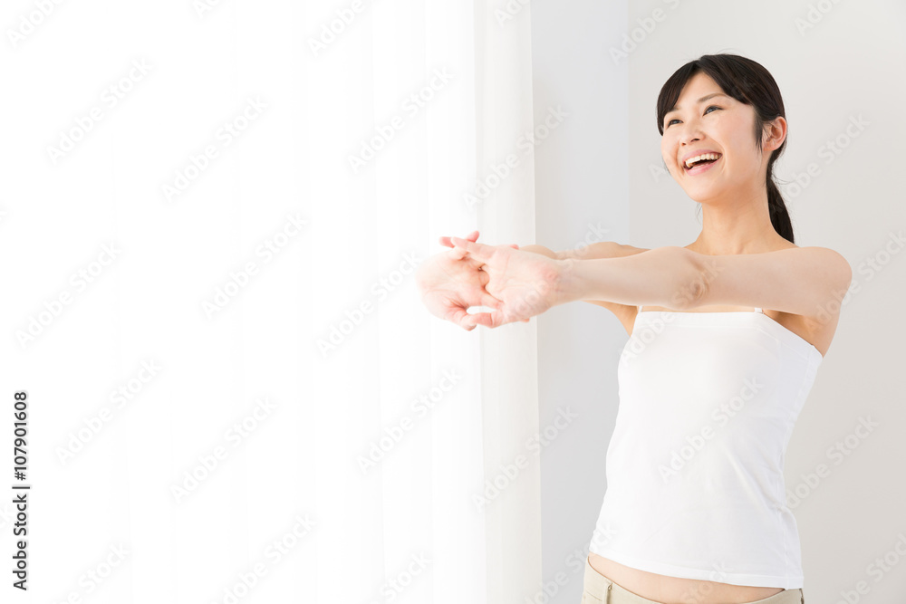 attractive asian woman exercise image attractive asian woman exercise image