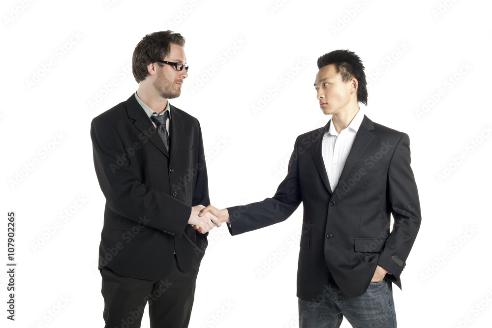 two men congratulating each other two men congratulating each other