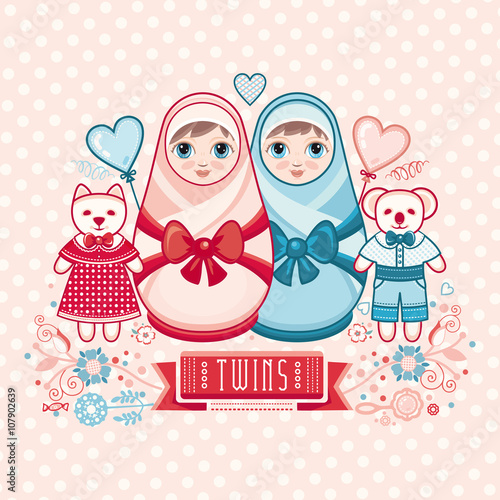 Newborn little baby. Greeting card of the newborn. 