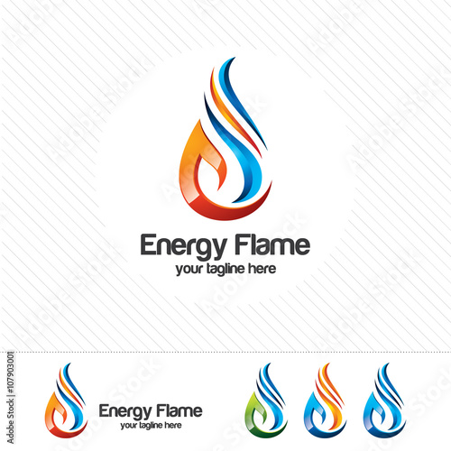 3D oil and gas logo design. Colorful 3D oil and gas logo vector
