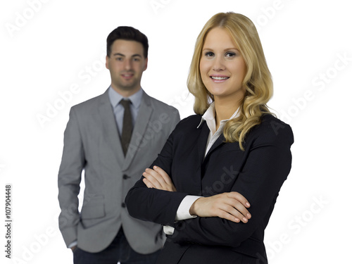 smiling business individuals