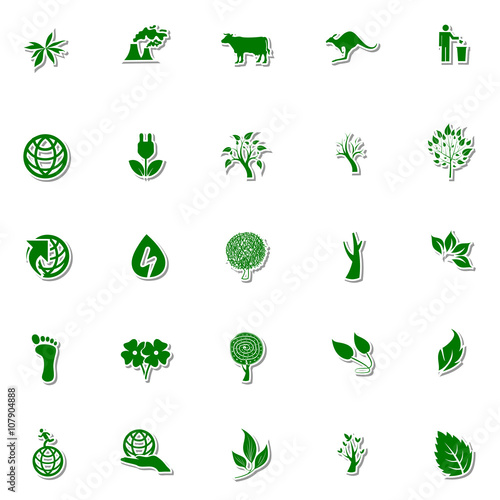 Ecology and Nature icon set