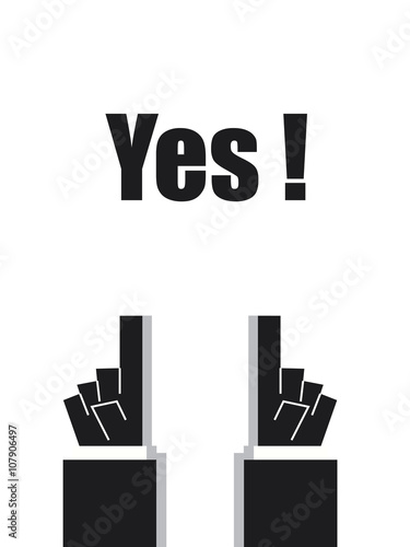 YES typography signs and symbols