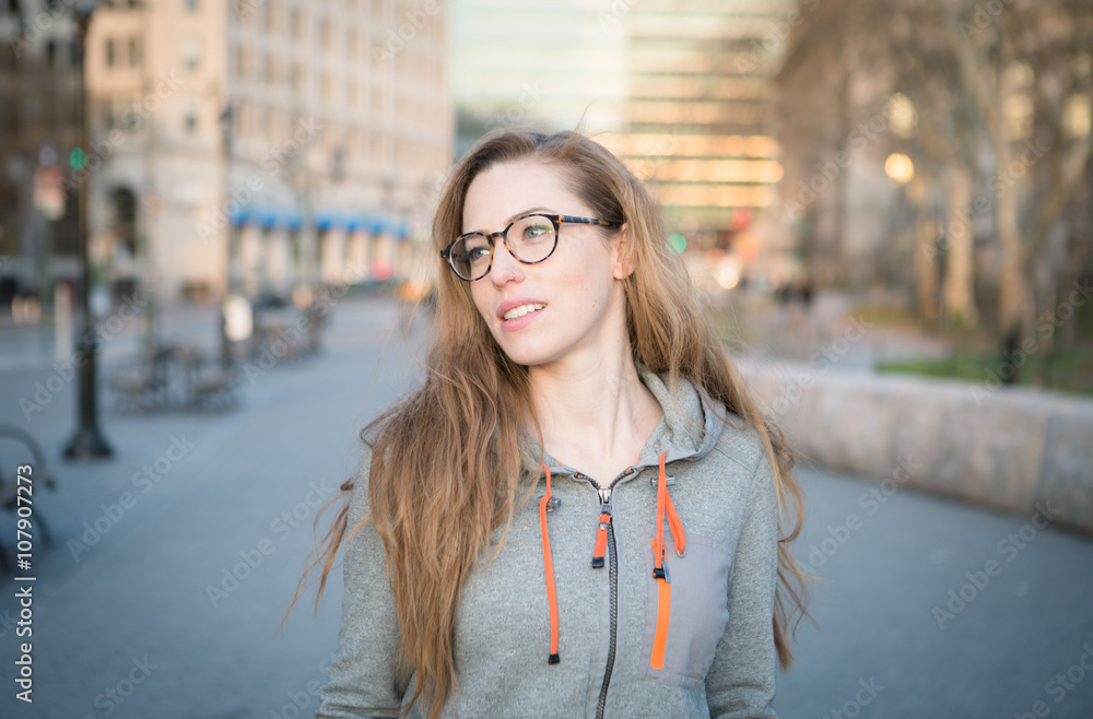 Portrait of Hipster City Girl