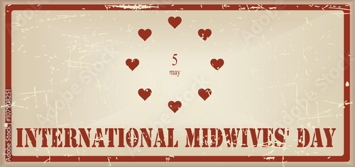 Vintage banner International Midwives Day