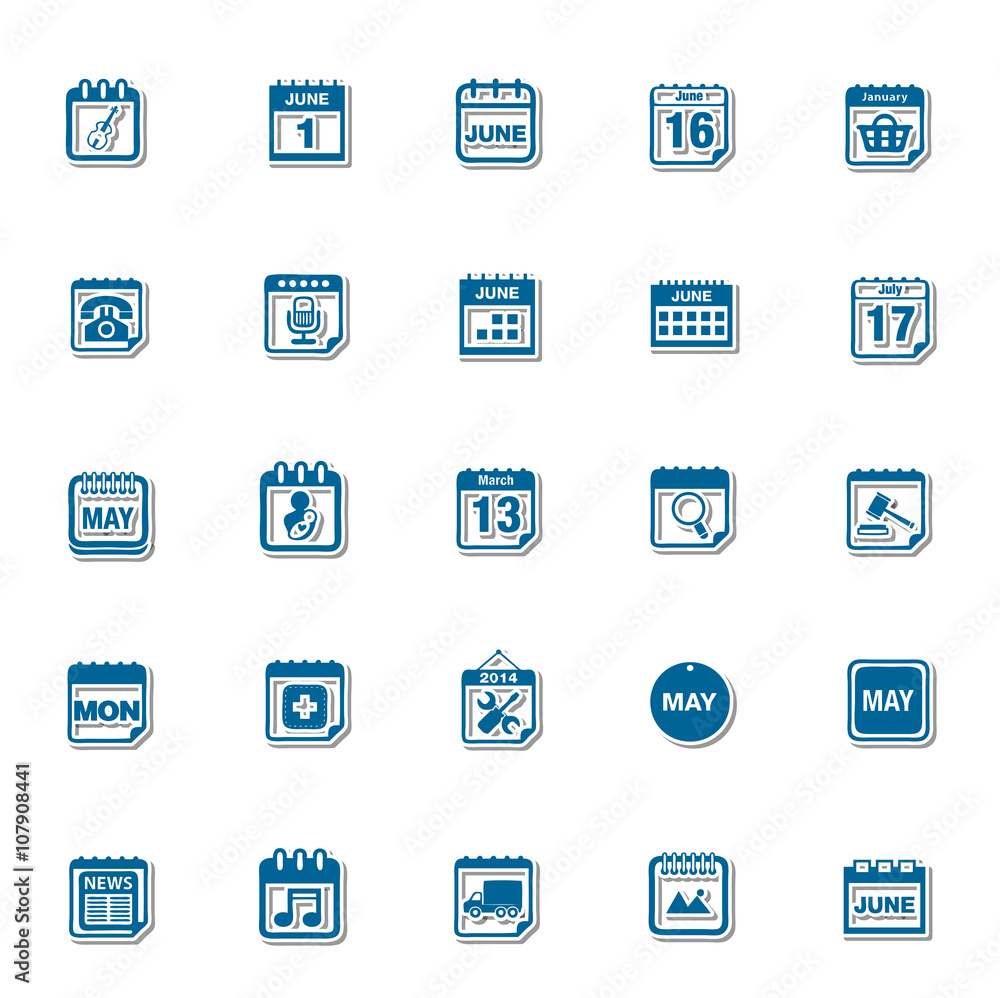 Calendar icon set Calendar icon set