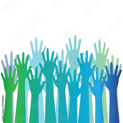 Colors hands up