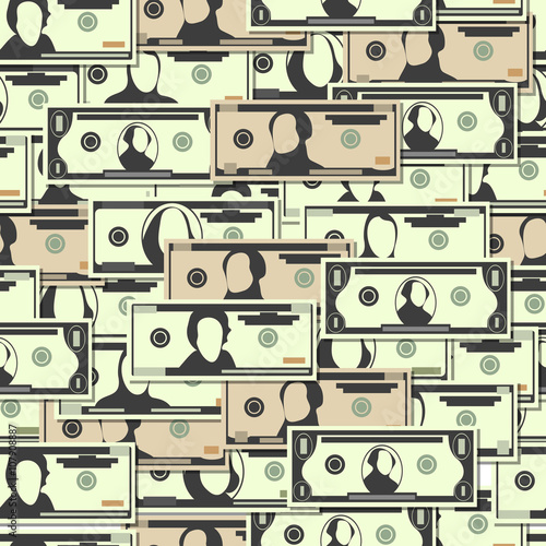 A lot of money. Dollars seamless pattern
