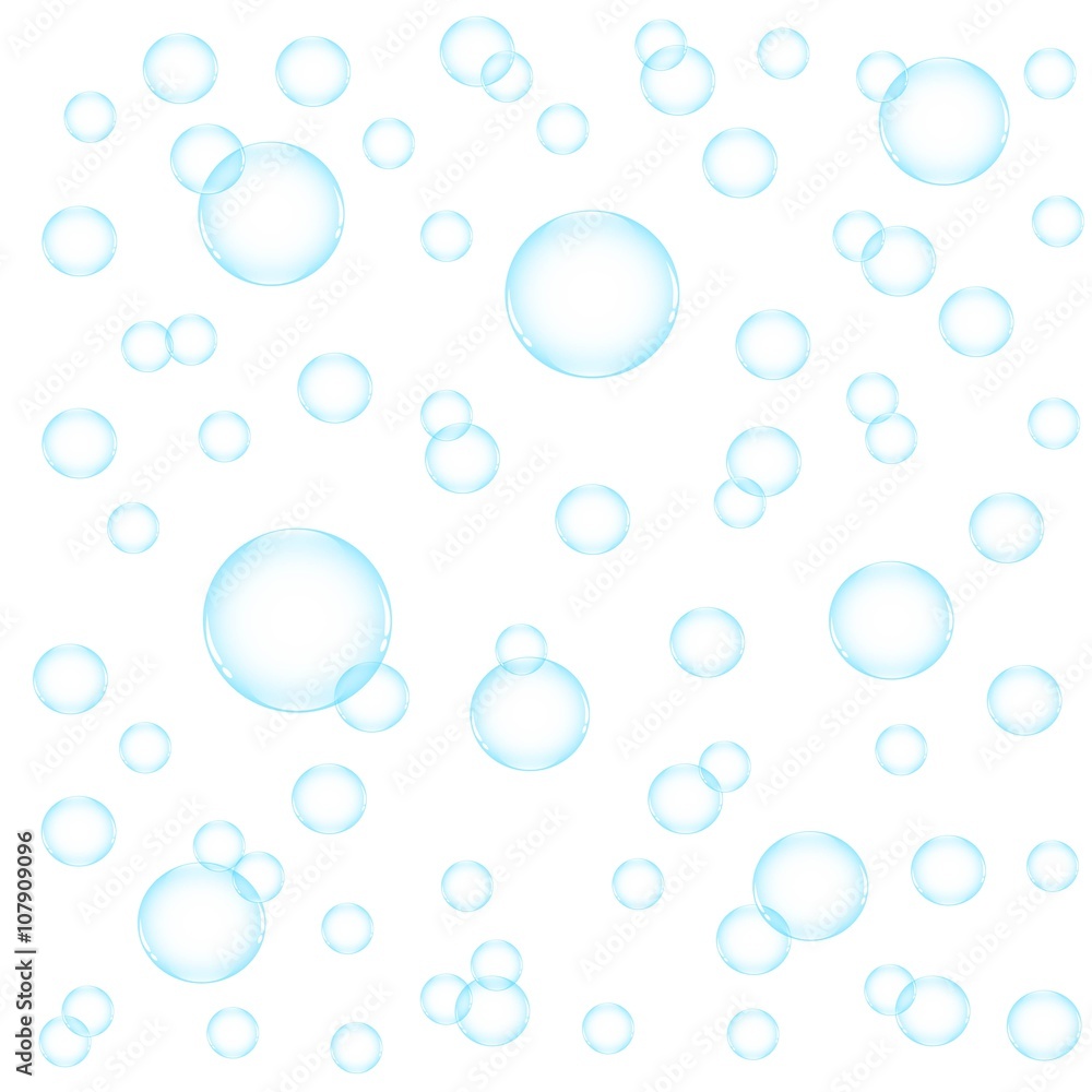 bubbles blue isolated
