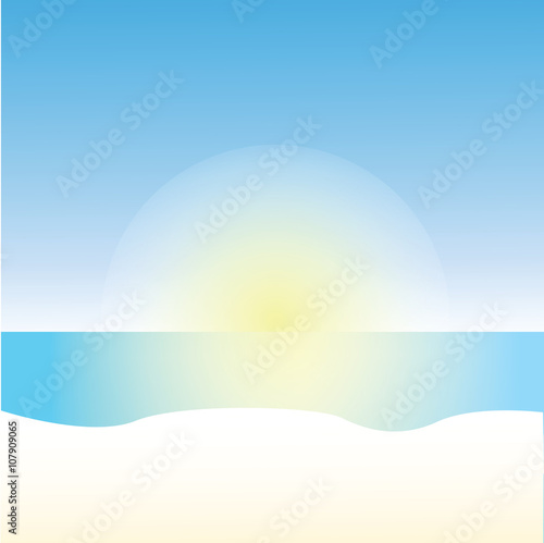 background with hot summer sun