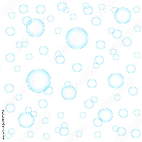 bubbles blue isolated