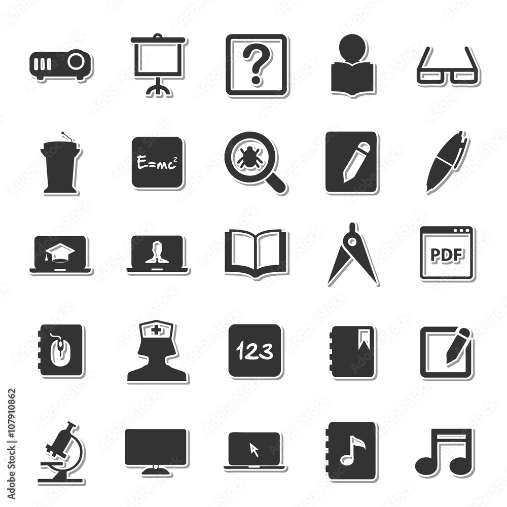 Scholastics icon set Scholastics icon set