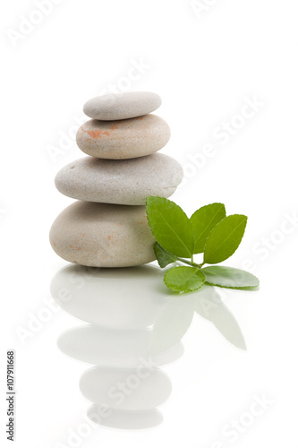 balancing zen stones isolated