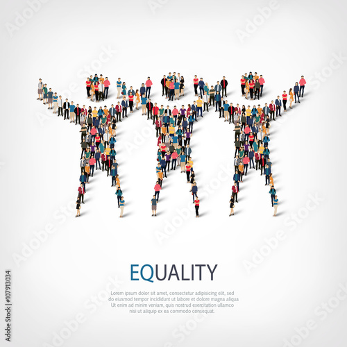 equality people sign 3d photo