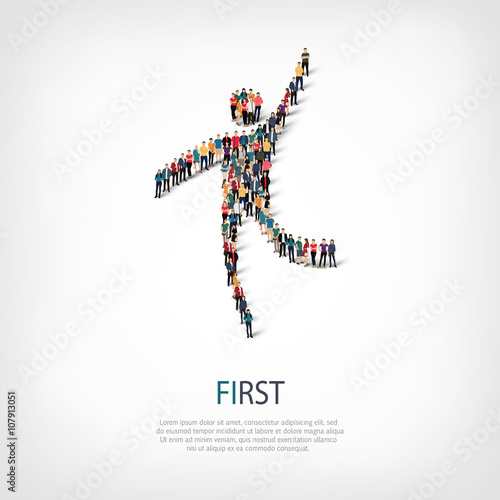 first people sign 3d