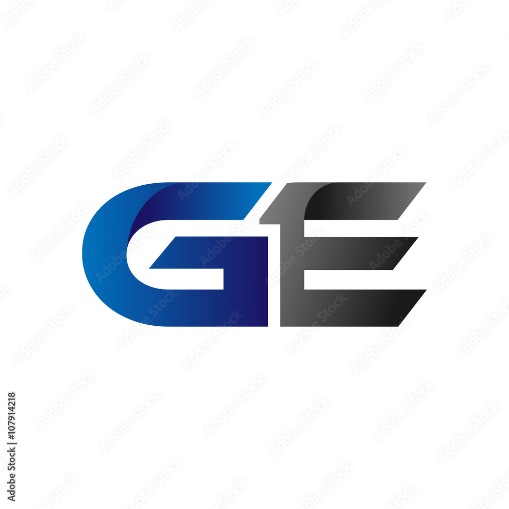 Modern Simple Initial Logo Vector Blue Grey ge Modern Simple Initial Logo Vector Blue Grey ge