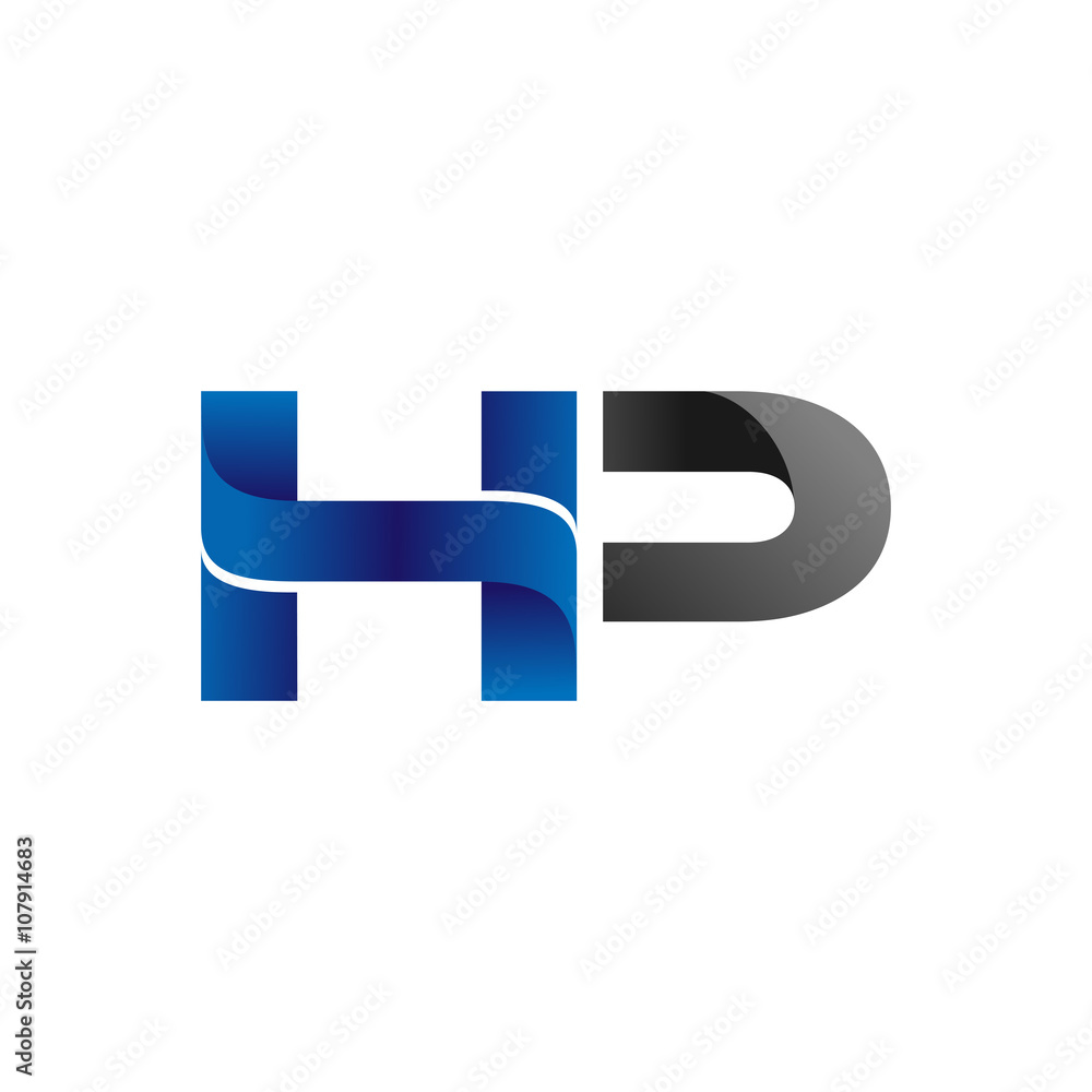 Modern Simple Initial Logo Vector Blue Grey hp Modern Simple Initial Logo Vector Blue Grey hp
