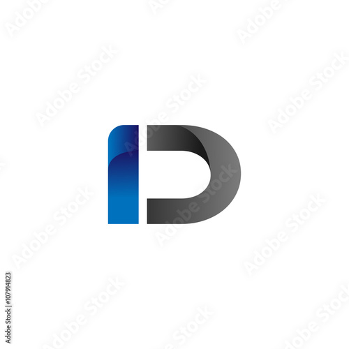 Modern Simple Initial Logo Vector Blue Grey id