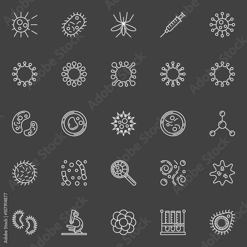 Virus and bacteria icons