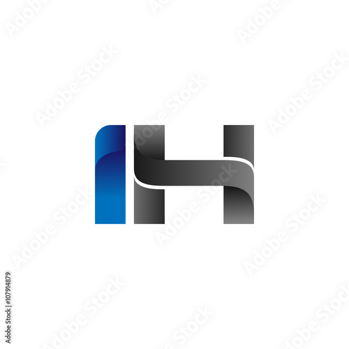 Free Download Modern Simple Initial Logo Vector Blue Grey ih - GFXLoad