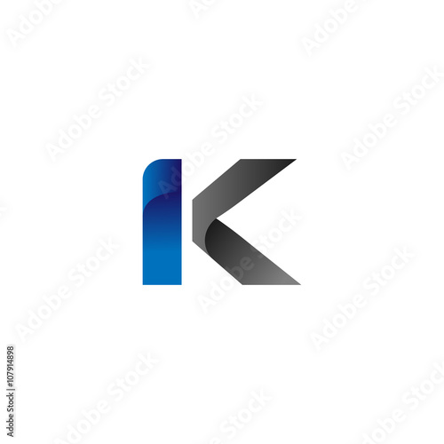 Modern Simple Initial Logo Vector Blue Grey ik Free Download Modern Simple Initial Logo Vector Blue Grey ik - GFXLoad