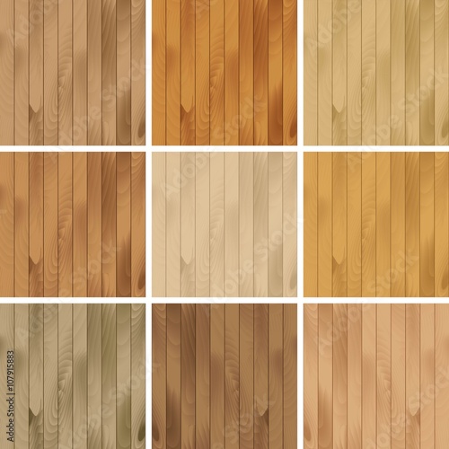 Vector Set of Wooden Seamless Textures Patterns Backgrounds