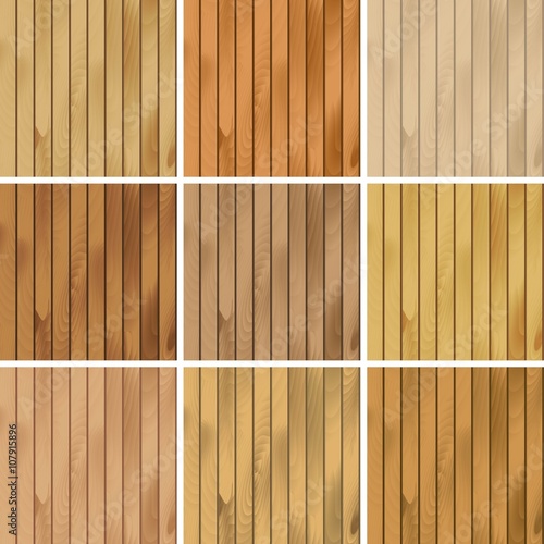 Vector Set of Wooden Seamless Textures Patterns Backgrounds