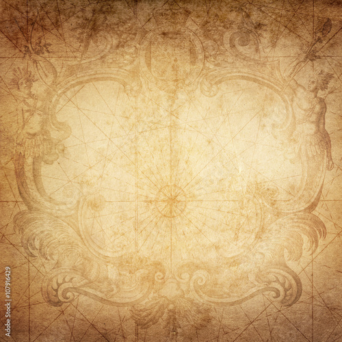 old nautical treasure map background