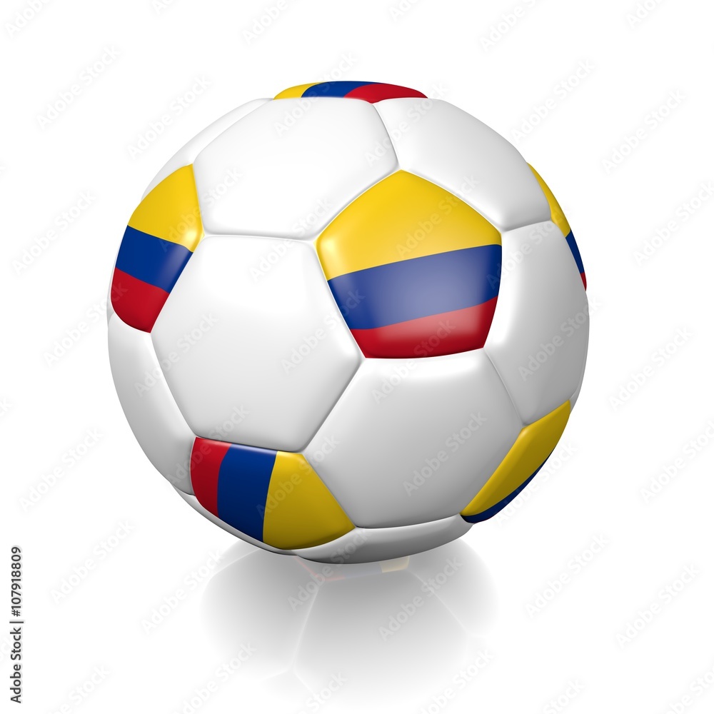 Football soccer ball with a national flag texture Football soccer ball with a national flag texture