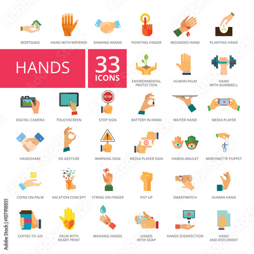 Hands Icons Set