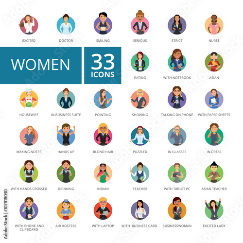 Women Icons Set