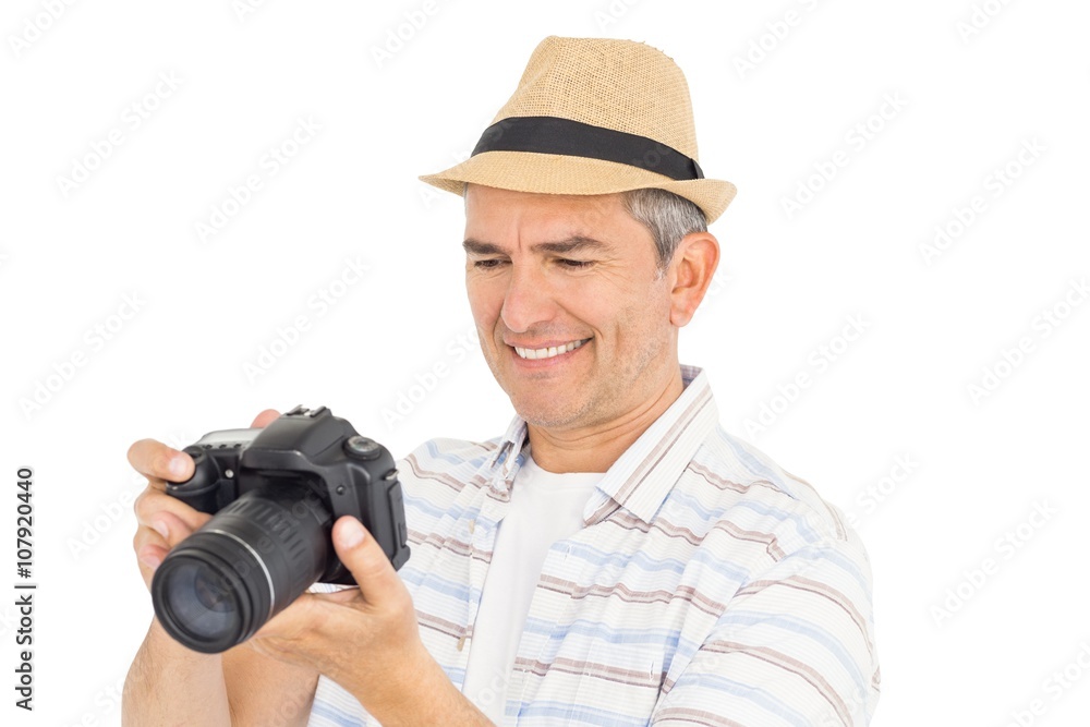 Handsome man taking picture Handsome man taking picture