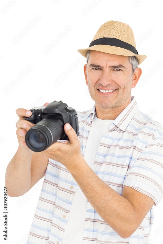 Handsome man taking picture Handsome man taking picture