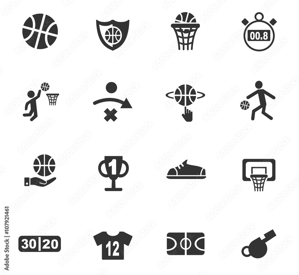 basketball icon set basketball icon set
