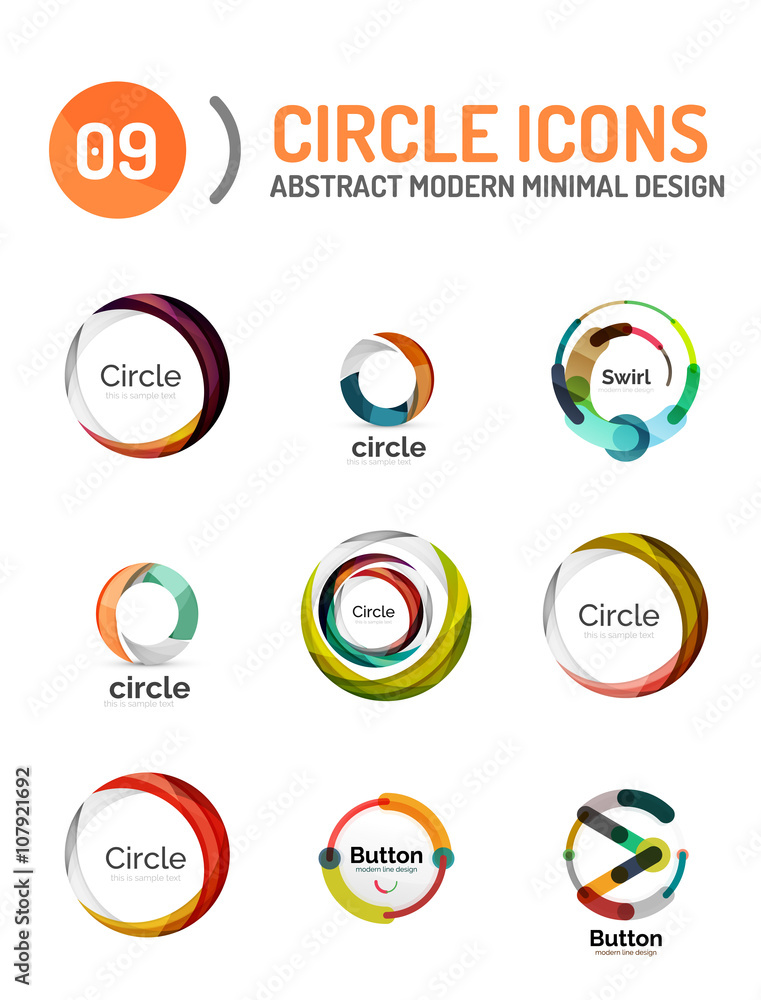 Set of various circle logos Set of various circle logos