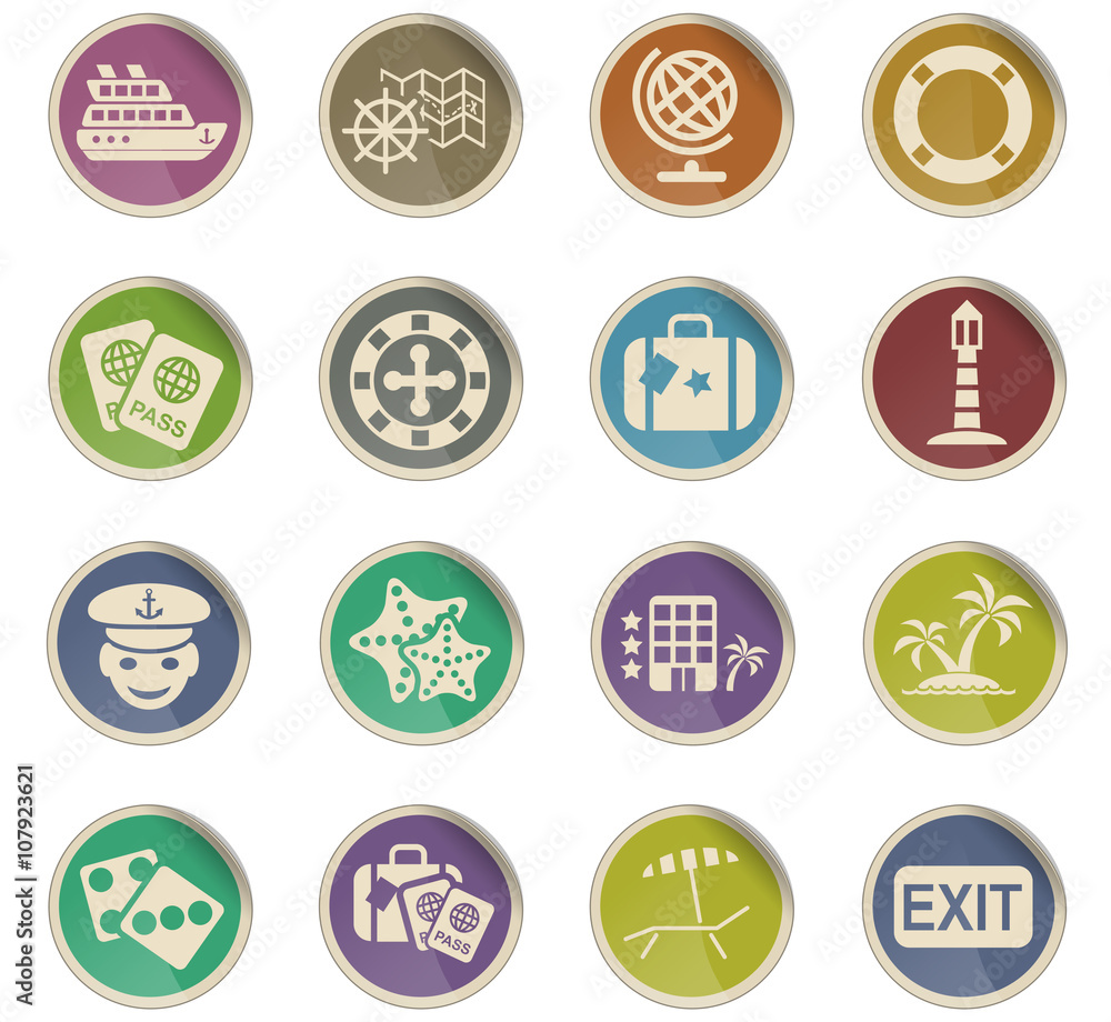 cruise icon set cruise icon set