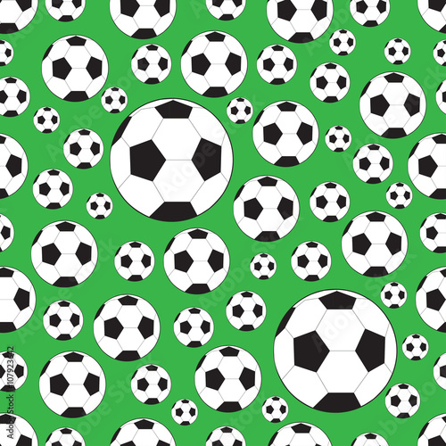 Seamless pattern. Seamless background with soccer (football) bal