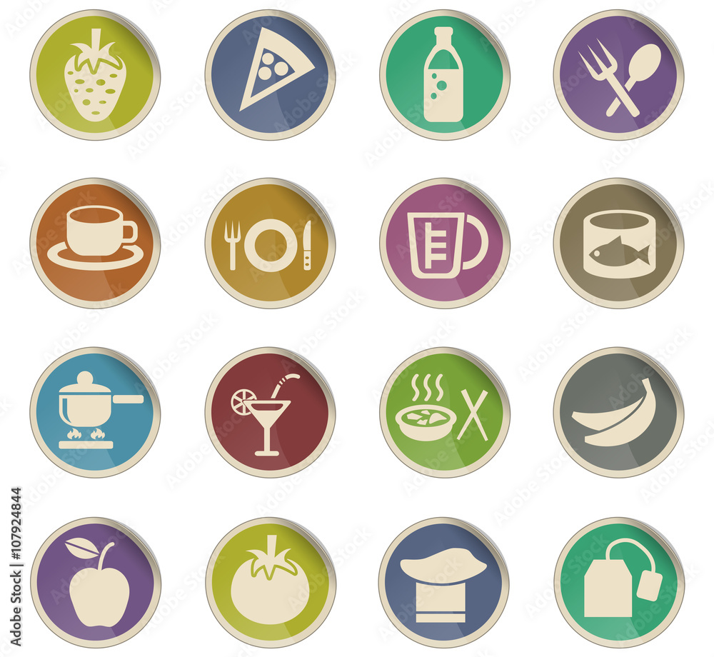 food and kitchen icon set food and kitchen icon set