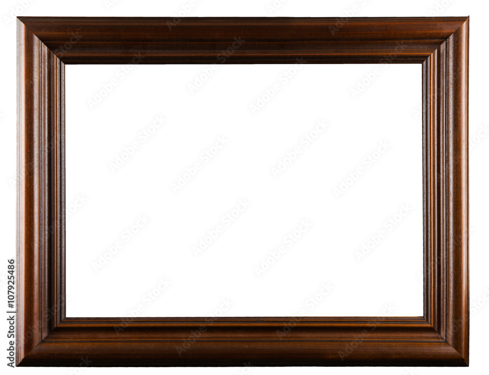 wooden decorative frame for painting isolated on white wooden decorative frame for painting isolated on white