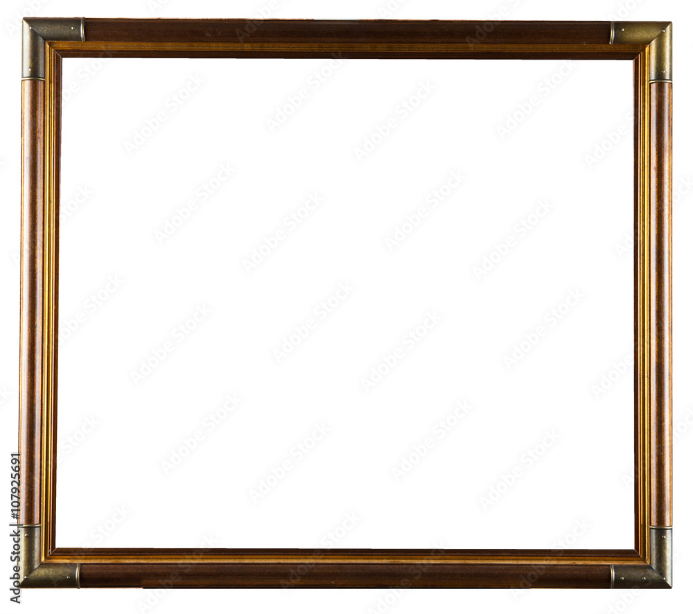 wooden decorative frame for painting isolated on white wooden decorative frame for painting isolated on white