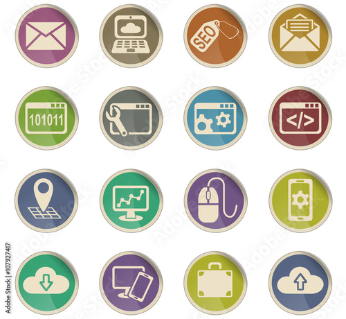 seo and development icon set