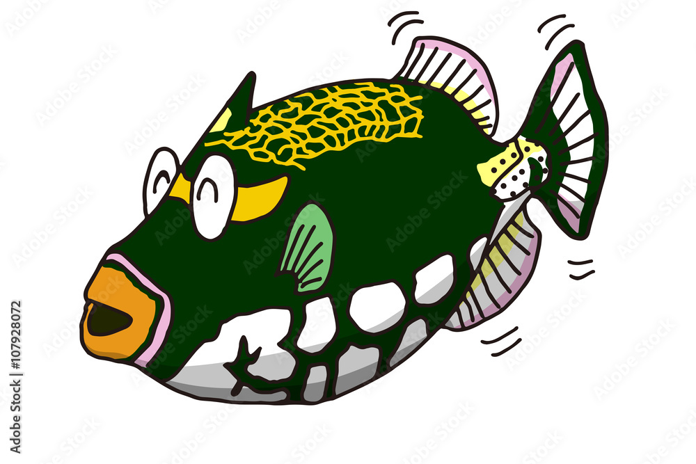 モンガラカワハギのイラスト Stock Illustration Adobe Stock モンガラカワハギのイラスト Stock Illustration Adobe Stock