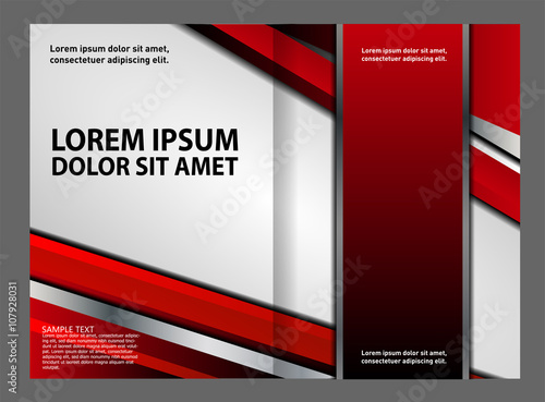 Two sided vector brochure design with place for text

